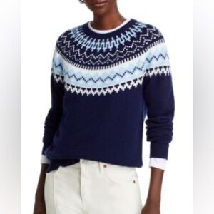 NWT 100% Cashmere Fair Isle Crewneck Sweater - Exclusive